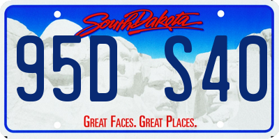 SD license plate 95DS40