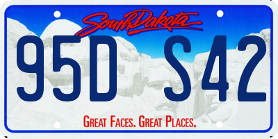 SD license plate 95DS42