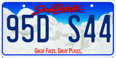 SD license plate 95DS44
