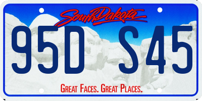 SD license plate 95DS45