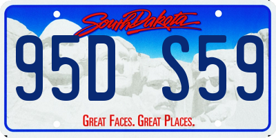 SD license plate 95DS59