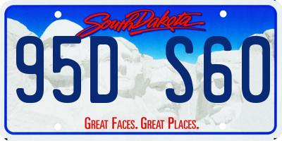 SD license plate 95DS60