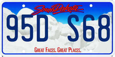 SD license plate 95DS68