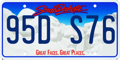 SD license plate 95DS76