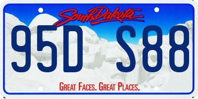 SD license plate 95DS88
