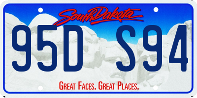 SD license plate 95DS94