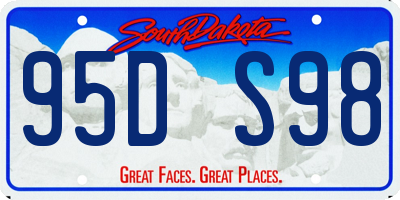 SD license plate 95DS98