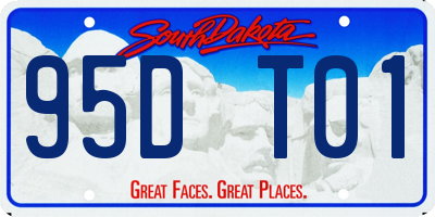 SD license plate 95DT01