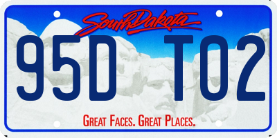 SD license plate 95DT02