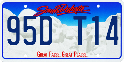 SD license plate 95DT14