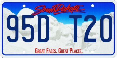 SD license plate 95DT20