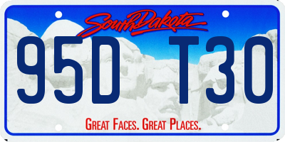 SD license plate 95DT30
