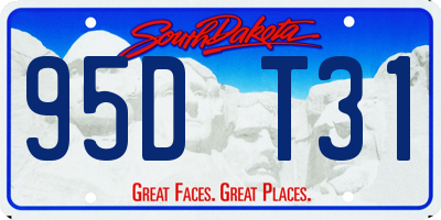 SD license plate 95DT31