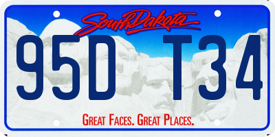 SD license plate 95DT34
