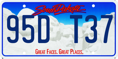 SD license plate 95DT37