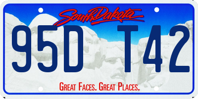SD license plate 95DT42