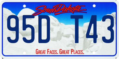 SD license plate 95DT43