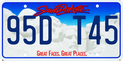 SD license plate 95DT45