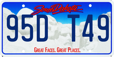 SD license plate 95DT49