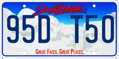 SD license plate 95DT50