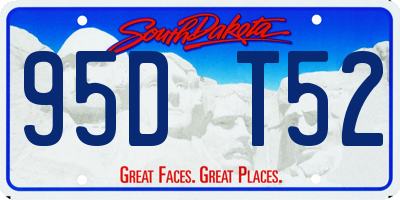 SD license plate 95DT52