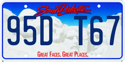 SD license plate 95DT67