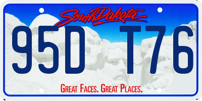 SD license plate 95DT76