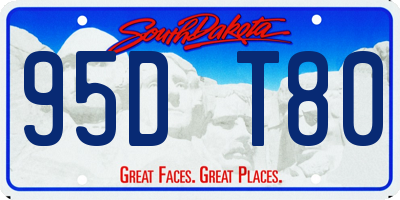 SD license plate 95DT80