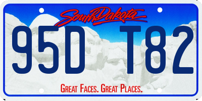 SD license plate 95DT82