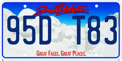 SD license plate 95DT83