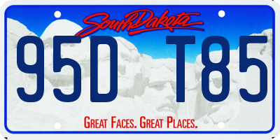 SD license plate 95DT85