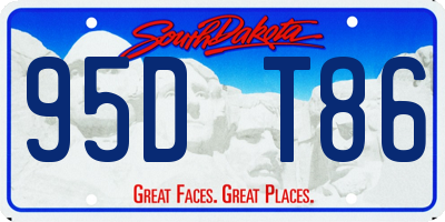 SD license plate 95DT86