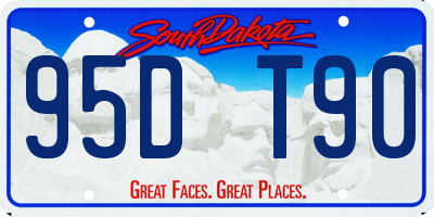 SD license plate 95DT90