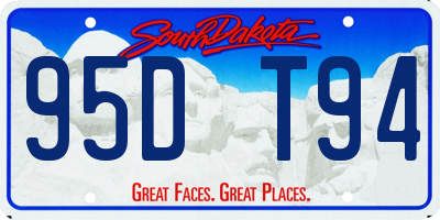 SD license plate 95DT94