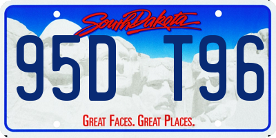SD license plate 95DT96