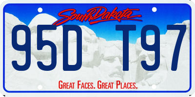 SD license plate 95DT97