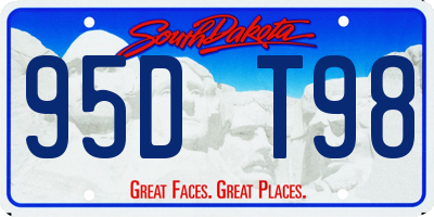 SD license plate 95DT98