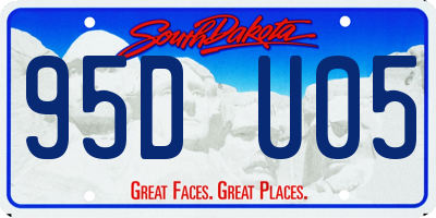 SD license plate 95DU05