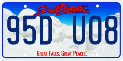 SD license plate 95DU08