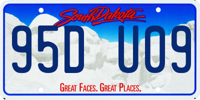 SD license plate 95DU09