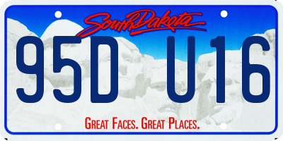 SD license plate 95DU16