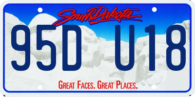 SD license plate 95DU18