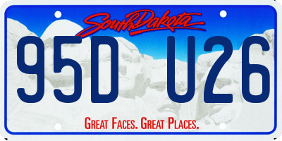 SD license plate 95DU26