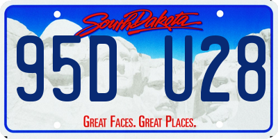 SD license plate 95DU28