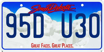 SD license plate 95DU30