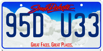 SD license plate 95DU33