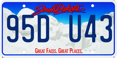 SD license plate 95DU43