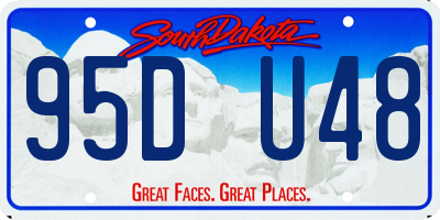 SD license plate 95DU48