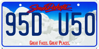 SD license plate 95DU50