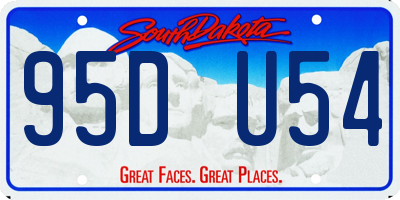 SD license plate 95DU54